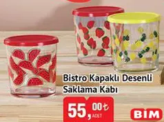 PAŞABAHÇE BİSTRO KAPAKLI DESENLİ SAKLAMA KABI PAŞABAHÇE BİSTRO KAPAKLI DESENLİ SAKLAMA KABI